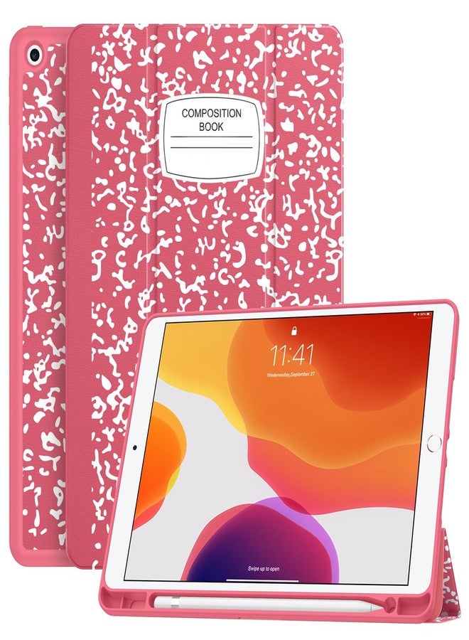 Soke Case for iPad 9th Generation 2021/8th Gen 2020/7th Gen 2019 with Pencil Holder - Premium Shockproof Case with Soft TPU Back Cover & Auto Sleep/Wake for iPad 10.2 Inch, Book Watermelon - Image 1